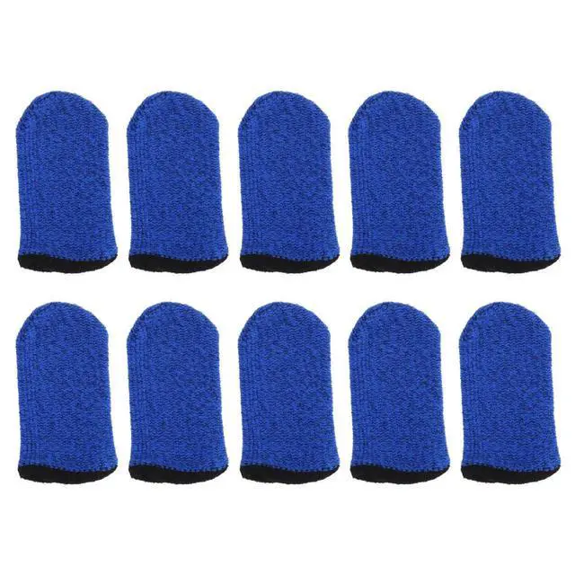 Alt view image 3 of 3 - 10Pcs Gaming Finger Sleeves for Phone Touchscreen Anti-Slip Sweat-Wicking Fast-Dry Conductive Fabric Thumb Cover Smooth Tactile