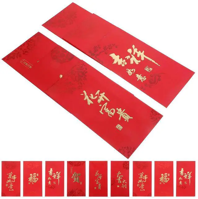 Alt view image 3 of 3 - 6Pcs Creative Red Envelopes Paper Money Bags Chinese Year Spring Festival Red Packets 2024 Dragon Year Gift