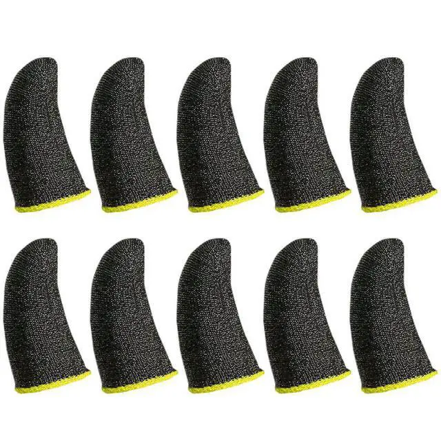 Alt view image 3 of 3 - 10Pcs Mobile Game Finger Sleeves Anti-Sweat Breathable Light Game Controller Thumb Sleeve Increase Friction Touch Screen Gaming