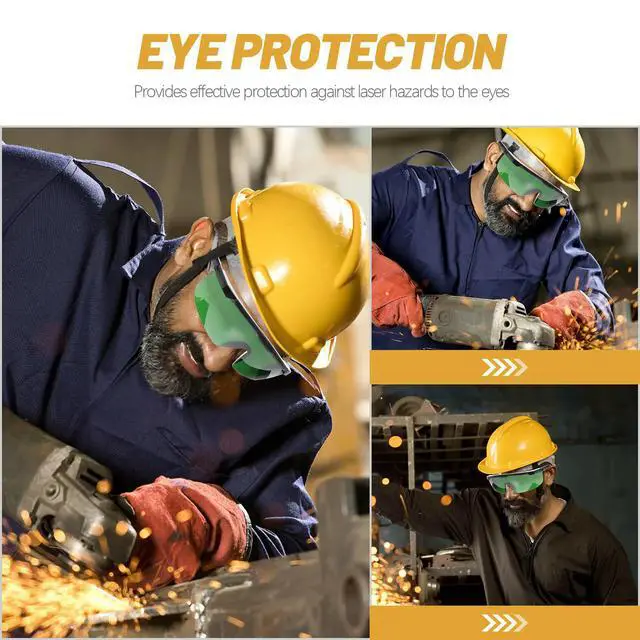 Alt view image 2 of 3 - Laser Protective Safety Goggles Black Frame Impact Resistant Pc Material Safety Glasses for Welding Industrial Work Anti Scratch