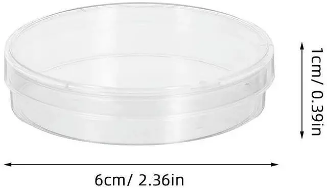 Alt view image 2 of 3 - 10Pcs Sterile Petri Dishes with Lid Plates for Biology Chemistry oratory Equipment Glass Petri Tray Holder