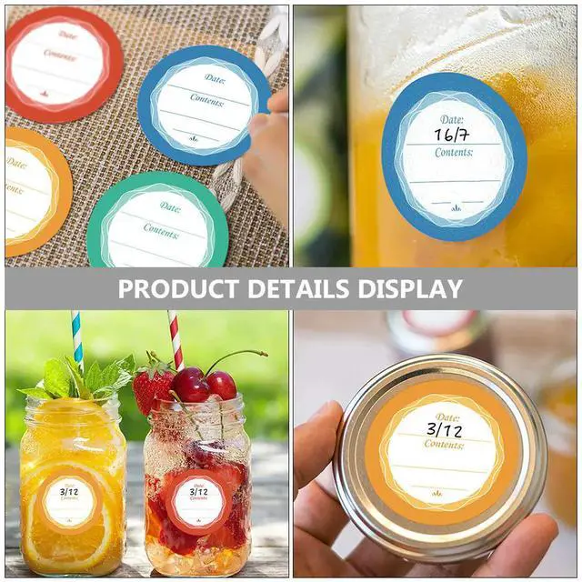 Alt view image 2 of 3 - 60Pcs Waterproof Date els Blank Bottle Stickers for Food Note el Stickers Convenient for Kitchen Office