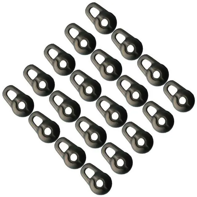 Alt view image 3 of 3 - 20Pcs Earphone Caps Silicone Soft Elastic Earbuds Protector Cover for 10.5-14Mm Headphone Accessories Black