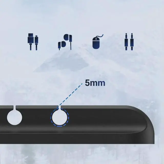Main image of 1Pcs Flexible Silicone Data Line Organizer Cord Clip for Charging Cables USB Power Cords Home Office Desktop Management Tool
