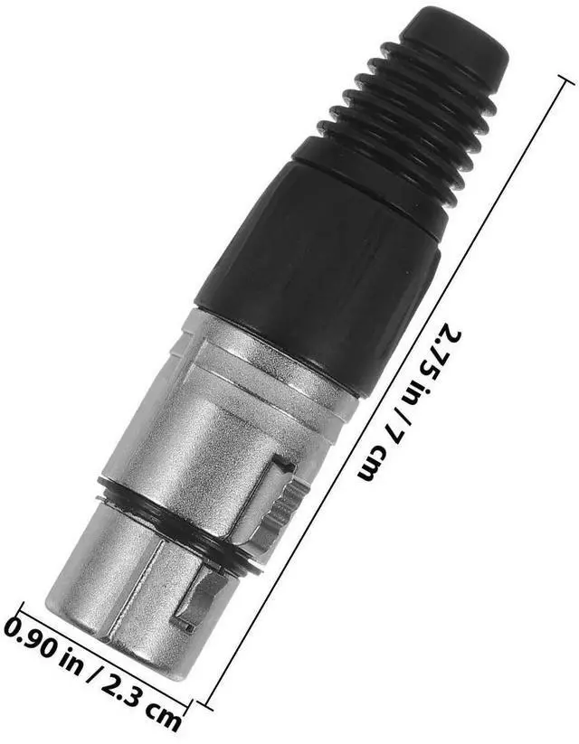 Alt view image 3 of 3 - 2Pcs Xlr Connector Female 3 Pin Solder Type Microphone Audio Socket Stable Mic Cable Plug Replacement Connector for Mixing