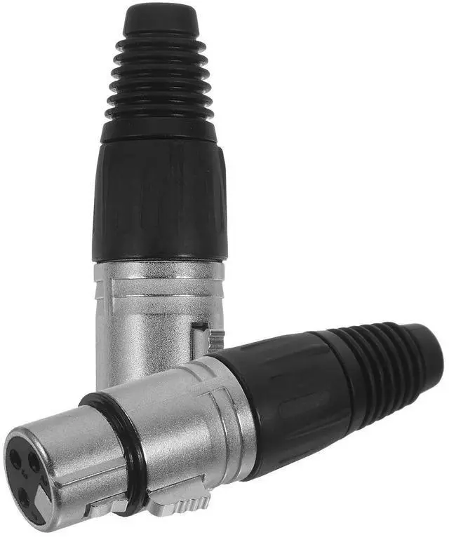 Main image of 2Pcs Xlr Connector Female 3 Pin Solder Type Microphone Audio Socket Stable Mic Cable Plug Replacement Connector for Mixing