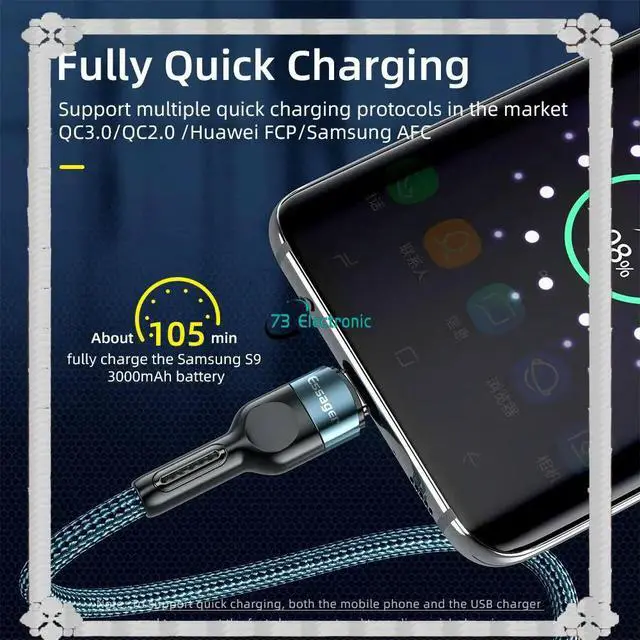 Alt view image 2 of 3 - ESSAGER Chenxi Type-C Interface Data Cable, Durable Type-C Fast Charging Cable