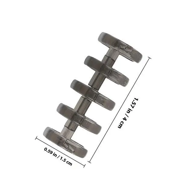 Alt view image 2 of 3 - 10Pcs Lightweight Plastic Binder Rings 5-Hole Loose Leaf Notebook Rings for Easy Operation No Tool Required Student Teacher