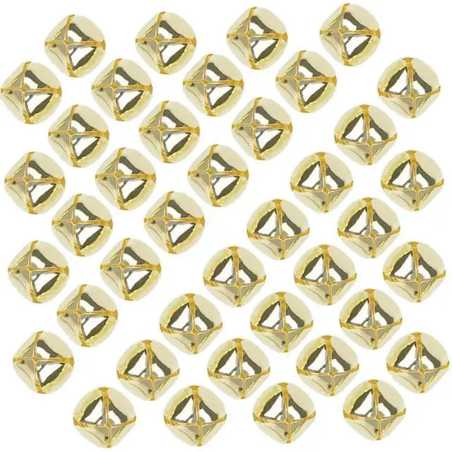 Alt view image 3 of 3 - 100 Pieces Jingle Bells, 15mm l Jingle Bells Mini Craft Bells Beads for DIY Gold