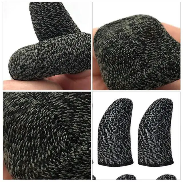 Alt view image 2 of 3 - 20Pcs Thin Seamless Finger Sleeves for Mobile Gaming Enhanced Sensitivity Sweatproof Breathable Elastic Touchscreen Cover