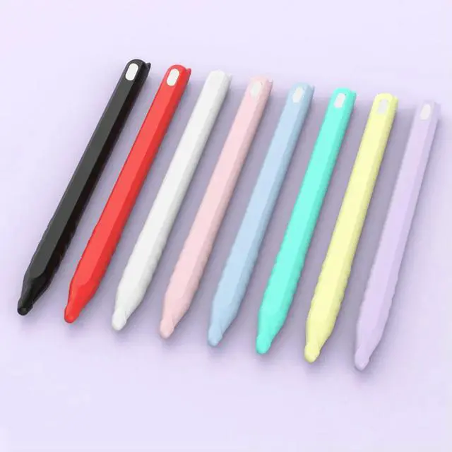Main image of 2Pcs Silica Gel Cat Head Pencil Case Compatible Pencil 2Nd Gen Cartoon Cover Stable Color Protective Case Pen Sleeve