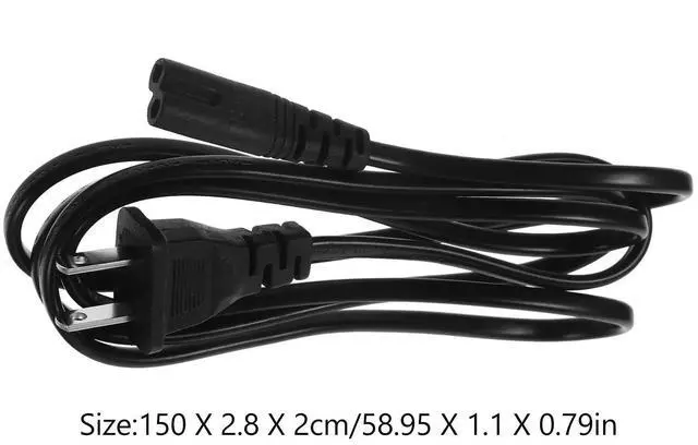 Alt view image 2 of 3 - 2Pcs Thin Extension Cord Us Plug 2-Prong Power Cord Replacement for Stereo Speaker Pc Appliance Lamp Radio Home Supplies Long