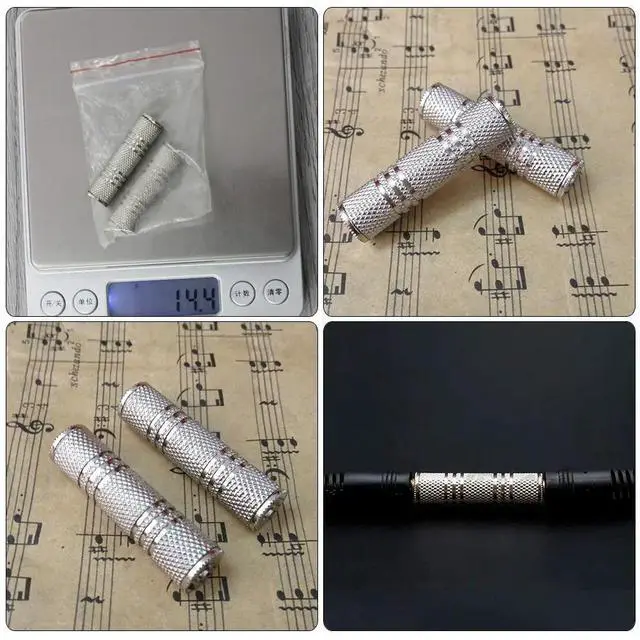 Alt view image 3 of 3 - 2Pcs 3.5mm Female to Female Audio Adapter Premium Stereo Mic Connector for Microphone Guitar Mixer Amplifier Instrument
