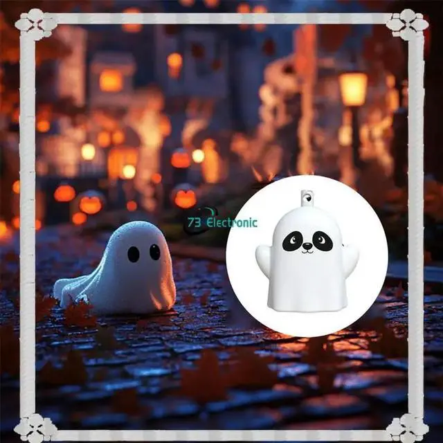 Alt view image 3 of 3 - Security Protection Flash Personal Report Alarm Device Halloween Ghost Personal Alarm Anti-Wolf Alarm No.5