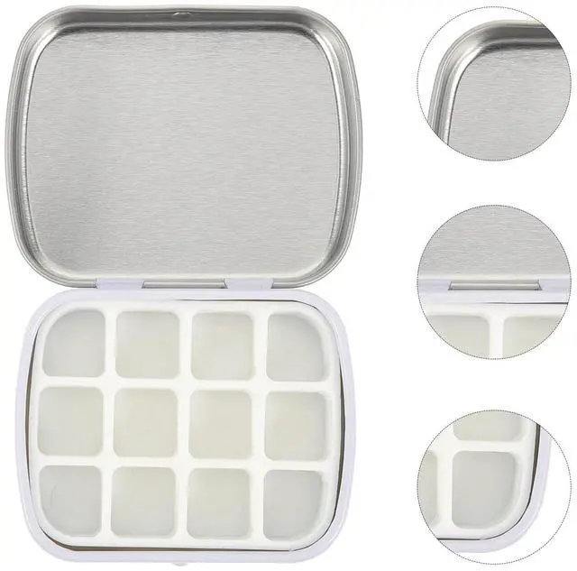 Main image of 1Set Watercolor Pigment Box Empty Painting Pigment Box 12-Grid Watercolor Palettes Paint Case Art Organizer