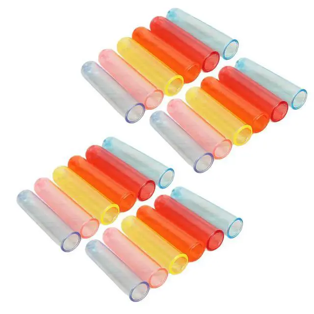 Alt view image 3 of 3 - 50Pcs Colorful Pencil Caps Plastic Protective Transparent Pencil Lid for Students Boys Girls School Art Stationery Supplies