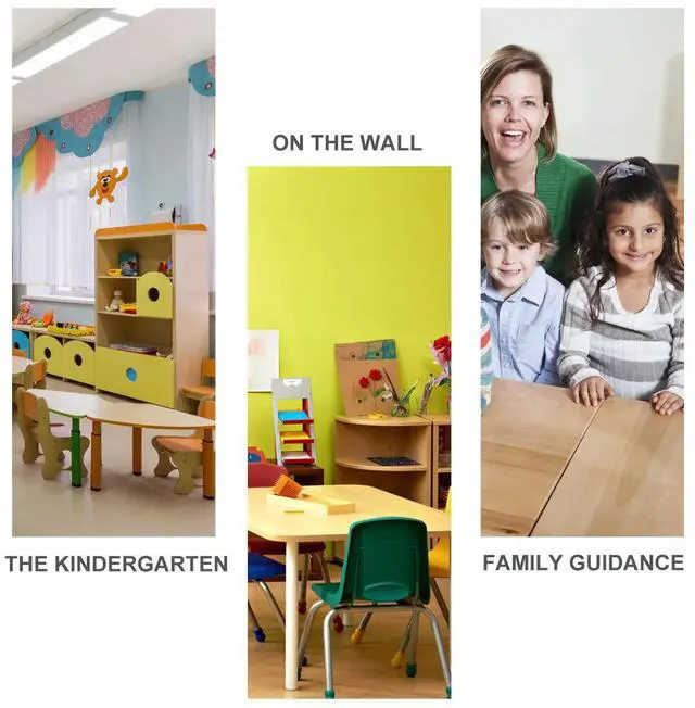 Main image of English Words Wall Chart Educational Preschool Learning Poster Baby Early Education Alphabet Chart Color Recognition