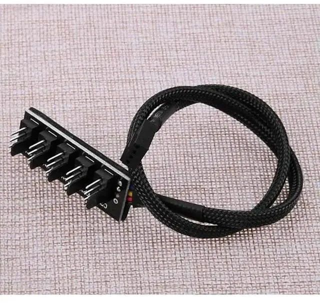 Main image of 5Pcs Pwm Fan Splitter Cable 1in5 CPU Cooler Extension Adapter Supports Fan2 Fan4 Tachometer Signal Pc Cooling