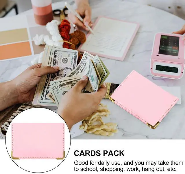Alt view image 2 of 3 - 1Pcs Card Protector PU Bank Id Holder Multi-Grid Credit Sleeve Protective Cover for Work School Shopping Daily Use