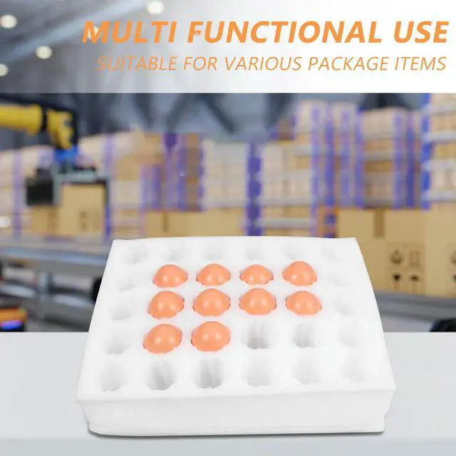 Main image of 30-Cell Egg Carton Packaging Crate Shock Absorbing Epe Material for Transport Large Capacity Empty Egg Holder Box