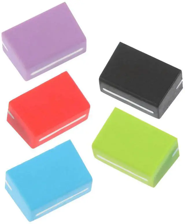 Main image of 5Pcs Audio Mixer Slider Fader Caps Replacement Set Rubber Construction Precise Inner Hole Compatibility Smooth Control for Dj
