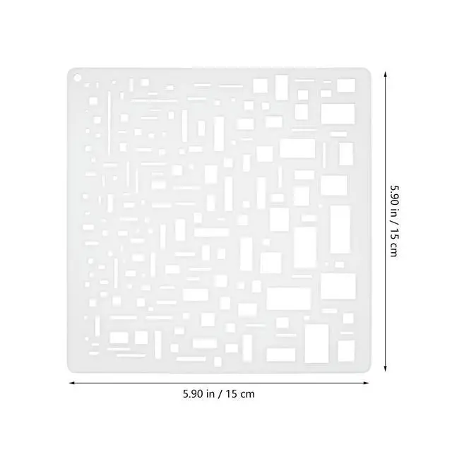 Alt view image 3 of 3 - 6Pcs Painting Templates Lightweight Creative Designs Stencil Set for DIY Crafts Wall Canvas Painting Stencils Journal Stencils