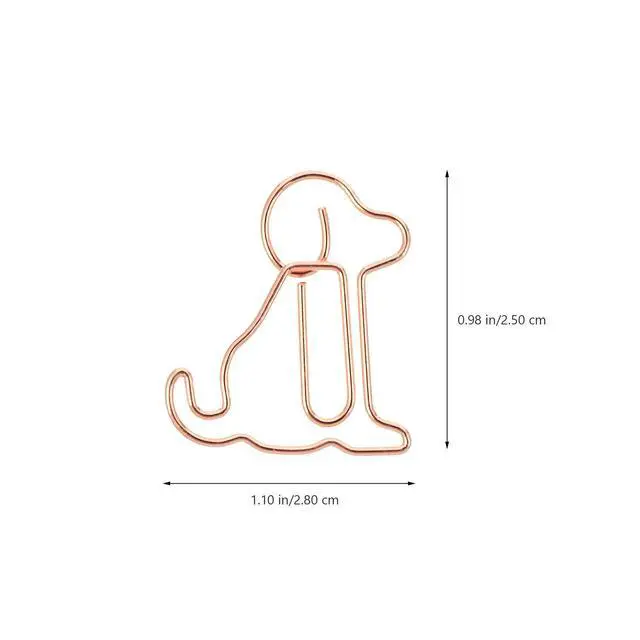 Alt view image 2 of 3 - 25Pcs Dog Shape Paper Clips l Animal Shaped Clips for Organizing Documents Memo Clamps Office Supplies Bookmark Pin