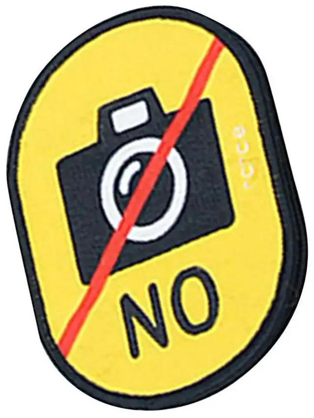 Main image of No Photographing Sign Leash Sticker Tape Bright Color Dirt Resistant Hook Loop Fastener Warning el for Puppy Dog