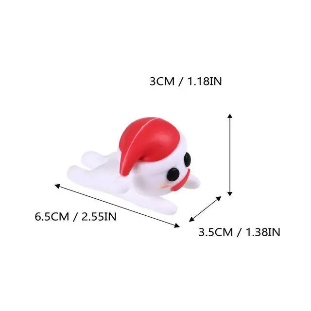 Alt view image 2 of 3 - 5Pcs Festive Christmas Snowman USB Cable Clip Saver Silicone Data Line Protector for Headset Charger Cord Organizer Travel Home