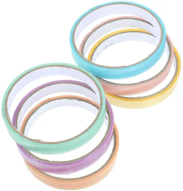 Alt view image 2 of 3 - 6Pcs Sticky Ball Adhesive Tape Silky Smooth Colored Rolling Stress Relief Craft Tape for Kids Adults Decompression Relaxation