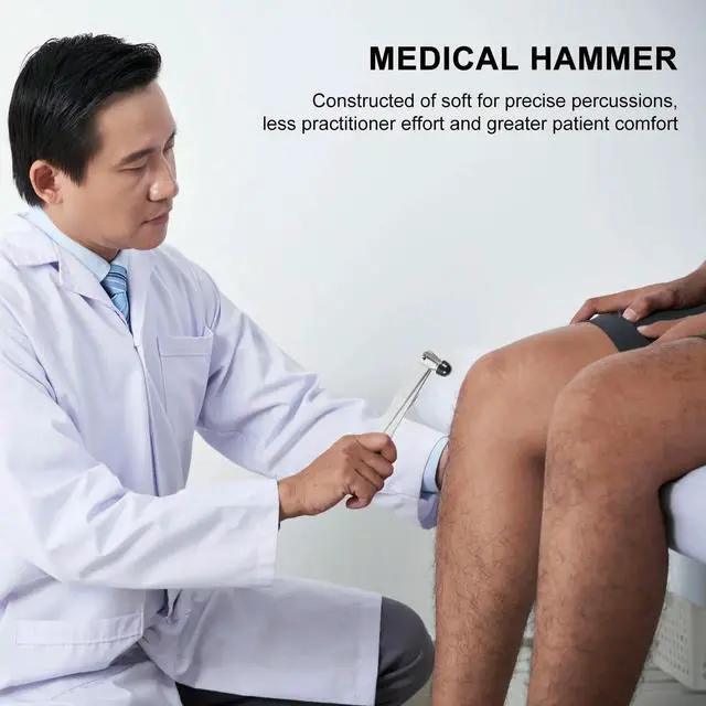 Alt view image 3 of 3 - Multifunctional Reflex Hammer Neurological Percussion Diagnostic Hammer Lightweight Stainless Steel for Hospital Nerve
