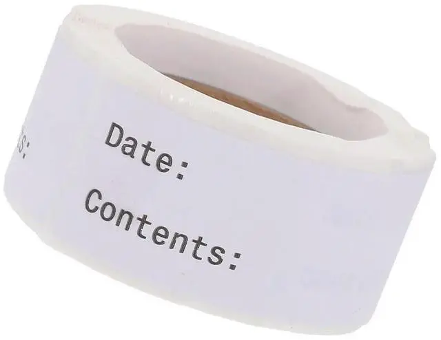 Main image of 1 Roll Food els Blank Writable Marking els Removable Note Stickers for Kitchen Freezer Organization