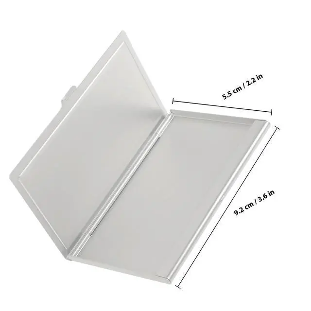 Alt view image 2 of 3 - Aluminum Sublimation Business Card Box DIY Heat Transfer l Card Holder for Office Corporate Gift Large Capacity Blank Name