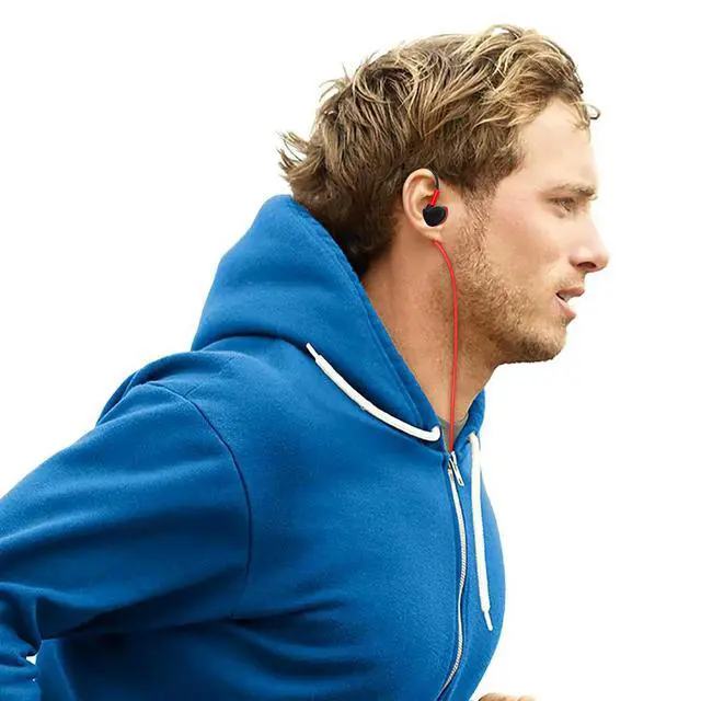 Alt view image 2 of 3 - Professional Wired in Ear Earbuds with Memory Wire Fit Sweat Resistant Enhanced Bass Hd Sound Clear Audio 3.5mm Waterproof
