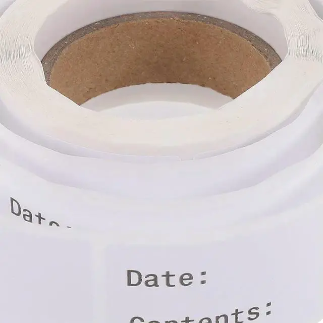 Alt view image 2 of 3 - 1 Roll Food els Blank Writable Marking els Removable Note Stickers for Kitchen Freezer Organization
