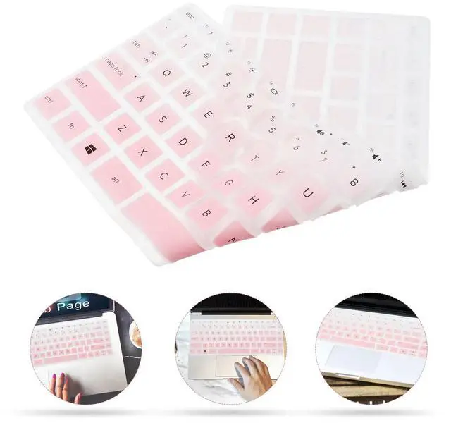 Main image of 2Pcs Premium Silicone Laptop Keyboard Cover 14 Inches Fit 14Q-Cs0001tx Dustproof Waterproof Washable Breathable Keyboard