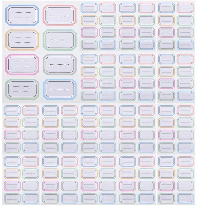 Main image of 288Pcs Writable el Stickers Self-Adhesive Handwritten Lined els for Book Marking Name Tags Bottle Markers