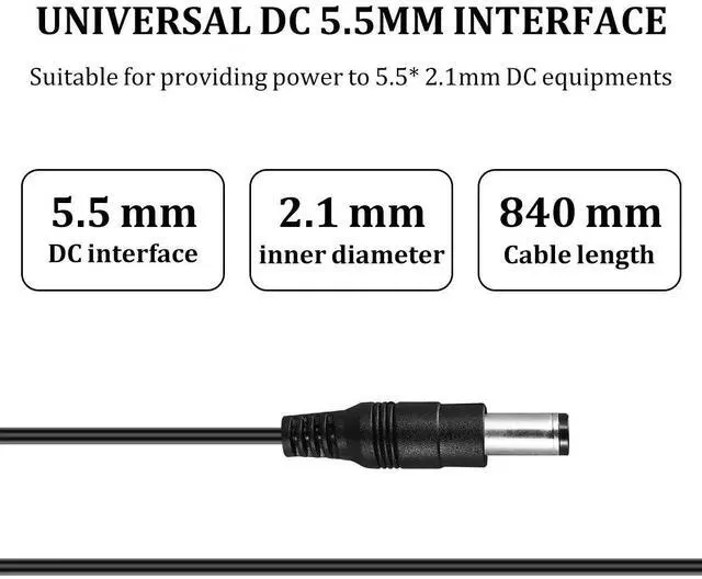 Main image of Winomo Ac 100-240V to Dc 3V 1A Power Adapter with Eu Plug 5.5mm X 2.1mm Tip Compact Travel Home Use High Efficiency