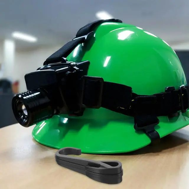 Alt view image 3 of 3 - 12Pcs Hardhat Clips Headlamp Hook Lightweight Clip Work Safety Headlight Fixture Headlight Clip Work Headlamp Hook