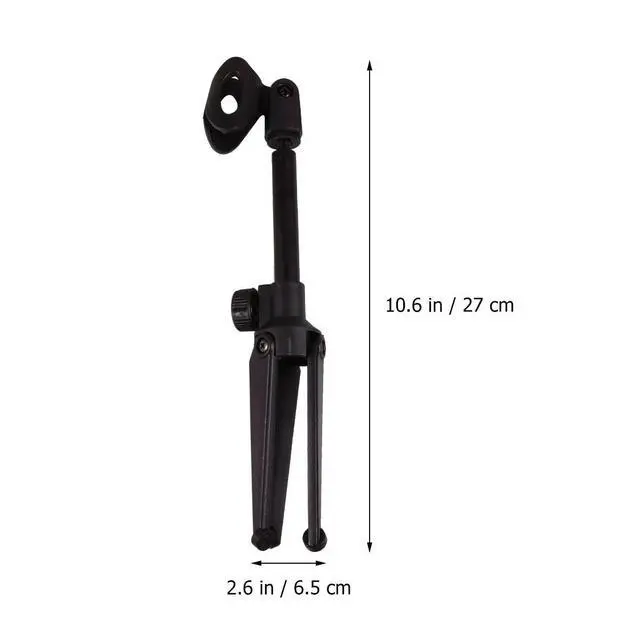 Alt view image 2 of 3 - Heavy Duty Triangle Microphone Stand for Desk Mounting Adjustable Height for Singing Karaoke Podcasting Black Desktop Microphone