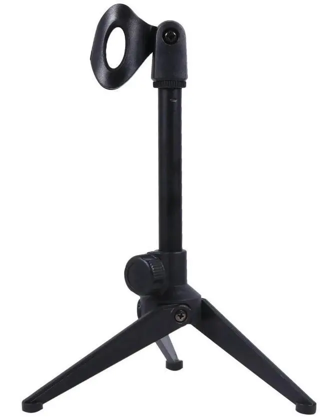 Main image of Heavy Duty Triangle Microphone Stand for Desk Mounting Adjustable Height for Singing Karaoke Podcasting Black Desktop Microphone