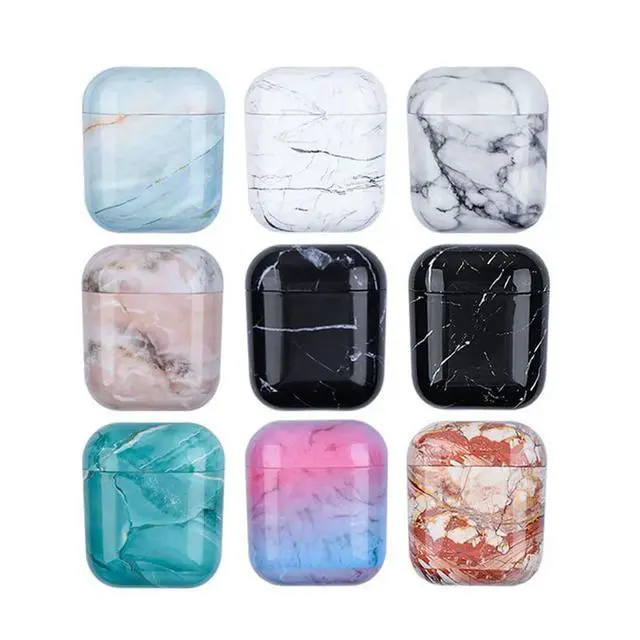 Alt view image 2 of 3 - Earphone Protector Pc Marbling Hard Protective Cover for Scratch Proof Plastic Case Gift Headset