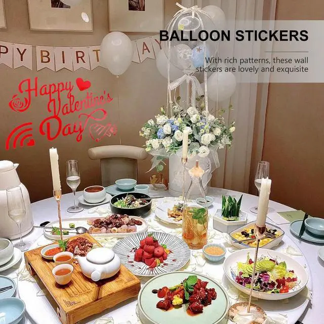 Main image of 5Pcs Colorful Balloon Stickers for DIY Party Decoration Ideal for Wedding Birthday Anniversary Events Balloon Paster Decor