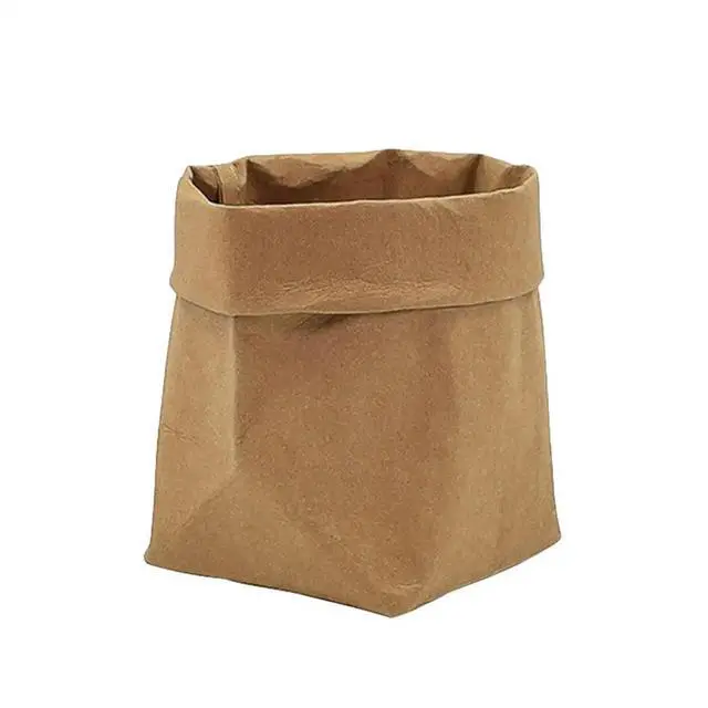 Alt view image 3 of 3 - 1Pcs Premium Kraft Paper Cloth Flower Pot Cover for Succulents Cactus Bonsai Mini Potted Plants Office Desk Decor Pen Makeup