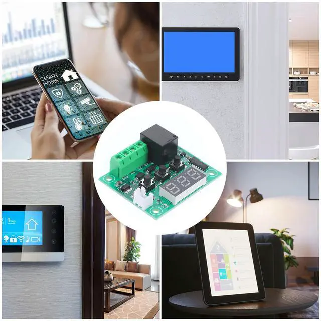 Alt view image 3 of 3 - 2Pcs Digital Thermostat Controller Module Chip Temp Control Board High Accuracy Real-Time Monitoring Alarm Stop Function