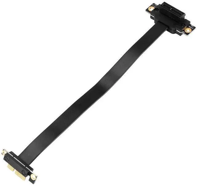 Alt view image 2 of 3 - PCIE X1 Riser Cable Dual 90 Degree Right Angle PCIe 3.0 X1 to X1 Extension Cable 8Gbps PCI Express 1X Riser Card 20cm