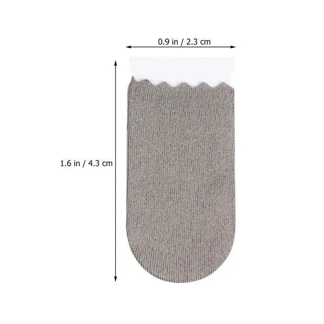 Alt view image 3 of 3 - 5Pcs Finger Sleeves for Phone Game Antislip Breathable Silver Fiber Thumb Covers Sweatproof Screen Touch Gaming Accessories