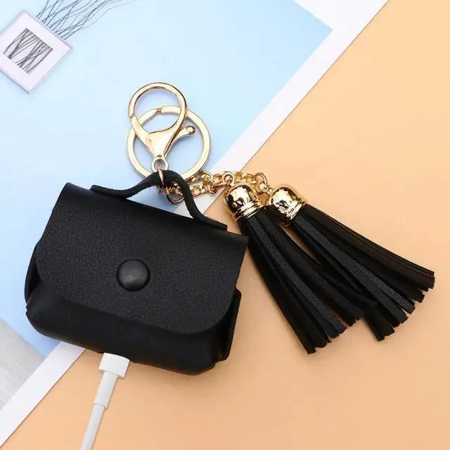 Alt view image 2 of 3 - 1Pcs Premium Earphone Case Compatible with AirPods Stylish Tassel Pendant l Closure Backpack Keychain Gift