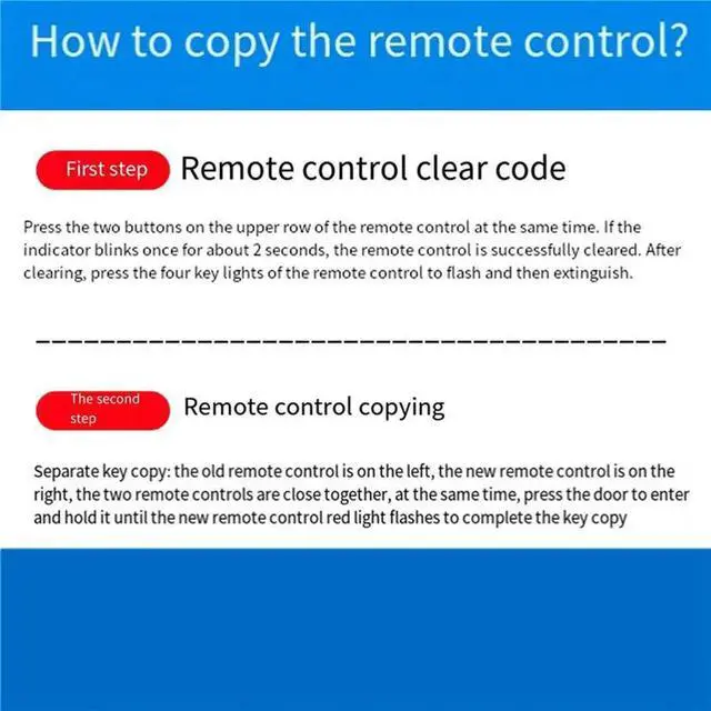 Alt view image 3 of 3 - 3X RF 433Mhz Auto Copy Remote Control Electric Garage Door Opener Controller Duplicator Cloning Transm