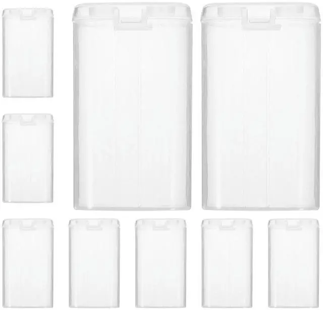 Main image of 10Pcs Case Hard Plastic Box Organizer for Aa Aaa Button Cells Protection Against Impact Dirt Splash